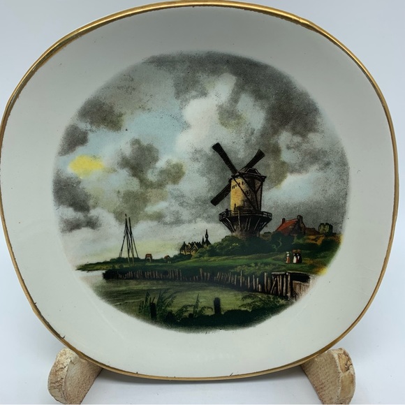 “The Windmill at Wiyk bij Duurstede” by Dutch Jacob van Raisdael c.1670 on plate - Picture 1 of 8